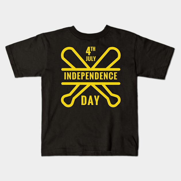 Independence Day Gelb Kids T-Shirt by Onlineshop.Ralf